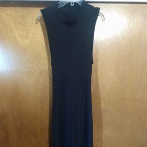 black jersey fitted dress